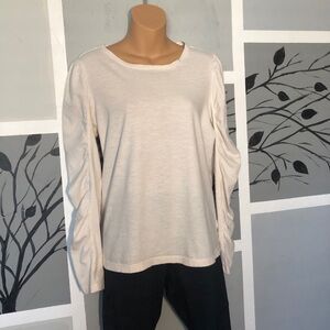 Women's Cream Long Sleeve Top